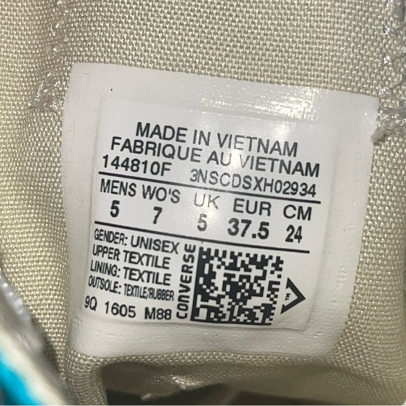 Converse All Star Chuck Taylor Teal Sneakers Women's Size 8 - Picture 8 of 8